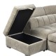 389-000012 Γωνιακός καναπές-κρεβάτι αριστερή γωνία Nuvora pakoworld με αποθηκευτικό χώρο μπεζ ύφασμα 244x225x79εκ