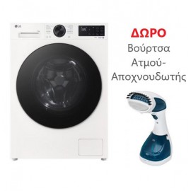 LG F4X5011TWB Πλυντήριο Ρούχων 11kg 1400 Στροφών A + Δώρο Βούρτσα Ατμού-Αποχνουδωτής