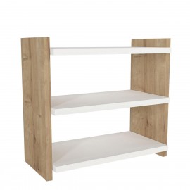 14410293 Ράφι Επιτραπέζιο ArteLibre ABELL Λευκό/Φυσικό Μοριοσανίδα/Μελαμίνη 44x17x40cm Φυσικό/Λευκό