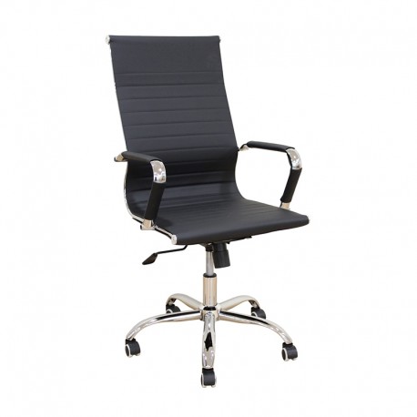 01-0425 A9955 ΜΑΥΡΟ PU ΠΟΛΥΘΡΟΝΑ ΓΡΑΦΕΙΟΥ 54X62X44-104/53-113εκ.