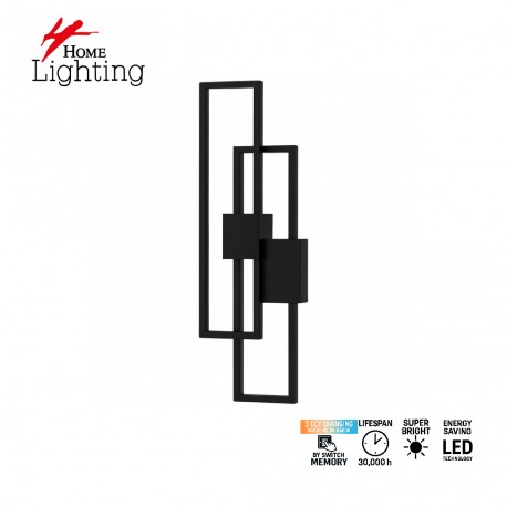 77-51149 SE LED 50 FRAME BLACK  WALL LAMP  50*16*16.5cm  3CCT WITH MEMORY 2 YEARS WARRANTY