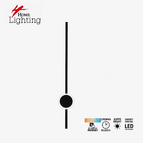 77-51163 SE LED 60 ZENYA BLACK  WALL LAMP  3CCT WITH MEMORY  60cm  2 YEARS WARRANTY