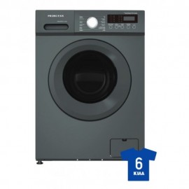 Princess WMUS 6CED Πλυντήριο Ρούχων 6 kg 1000 Στροφών Dark Silver A