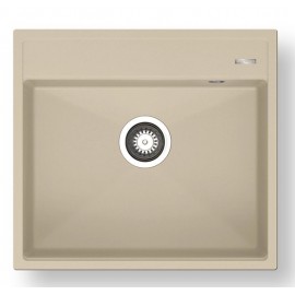 070250511 Pyramis Ithaka 1b Ένθετος Νεροχύτης από Συνθετικό Γρανίτη Ivory Μ56xΠ51cm