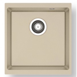 070250011 Pyramis Ithaka 1b Υποκαθήμενος Νεροχύτης από Συνθετικό Γρανίτη Ivory Μ40xΠ40cm