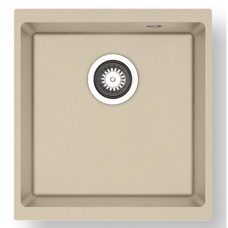 070250011 Pyramis Ithaka 1b Υποκαθήμενος Νεροχύτης από Συνθετικό Γρανίτη Ivory Μ40xΠ40cm