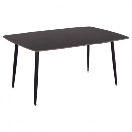 ΤΡΑΠΕΖΙ RAVEN HM18150.02 ΚΕΡΑΜΙΚΟ TOP ΜΕ ΟΨΗ ΜΑΥΡΟ ΜΑΡΜΑΡΟ 160x80x74Υεκ.