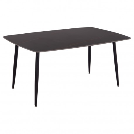 ΤΡΑΠΕΖΙ RAVEN HM18150.02 ΚΕΡΑΜΙΚΟ TOP ΜΕ ΟΨΗ ΜΑΥΡΟ ΜΑΡΜΑΡΟ 160x80x74Υεκ.