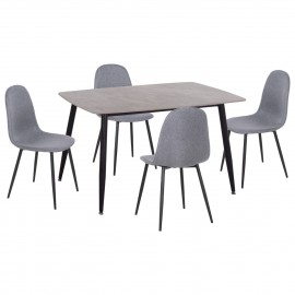 ΣΕΤ ΤΡΑΠΕΖΑΡΙΑΣ 5ΤΜΧ RAVEN HM21068.03 ΚΕΡΑΜΙΚΟ TOP ΓΚΡΙ ΜΑΡΜΑΡΟ--ΓΚΡΙ ΥΦΑΣΜΑ