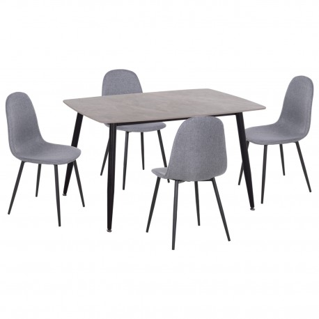 ΣΕΤ ΤΡΑΠΕΖΑΡΙΑΣ 5ΤΜΧ RAVEN HM21068.03 ΚΕΡΑΜΙΚΟ TOP ΓΚΡΙ ΜΑΡΜΑΡΟ--ΓΚΡΙ ΥΦΑΣΜΑ