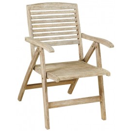 16702-GET-5LB-S Ξύλινη Χαμηλόπλατη Πτυσσόμενη Πολυθρόνα 5 Θέσεων