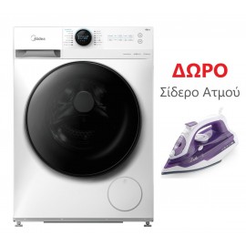 Midea MF200W90B Πλυντήριο Ρούχων 9kg 1400 Στροφών A + Δώρο Σίδερο Ατμού