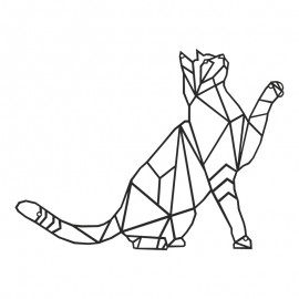 120-000667 Διακοσμητικό τοίχου Cathy pakooworld μαύρο μεταλλικό 40x1,5x40εκ