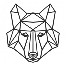 120-000666 Διακοσμητικό τοίχου Wolfo pakooworld μαύρο μεταλλικό 40x0,15x40εκ