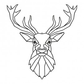 120-000665 Διακοσμητικό τοίχου Stagio pakooworld μαύρο μεταλλικό 40x1,5x40εκ