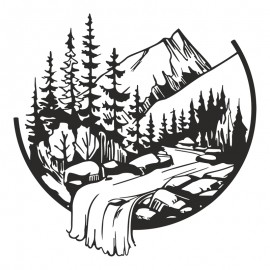 120-000649 Διακοσμητικό τοίχου Mordio pakooworld μαύρο μεταλλικό Φ60x1,5εκ