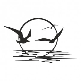 120-000647 Διακοσμητικό τοίχου Sunsy pakooworld μαύρο μεταλλικό 40x1,5x60εκ