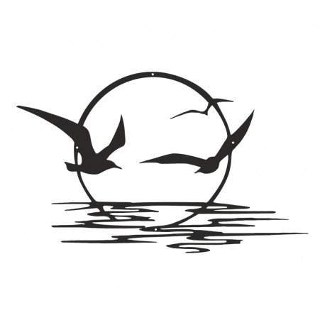 120-000647 Διακοσμητικό τοίχου Sunsy pakooworld μαύρο μεταλλικό 40x1,5x60εκ