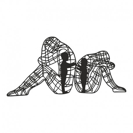 120-000646 Διακοσμητικό τοίχου Innero pakooworld μαύρο μεταλλικό 50x1,5x25εκ