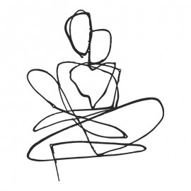 120-000643 Διακοσμητικό τοίχου Emensa pakooworld μαύρο μεταλλικό 40x1,5x50εκ