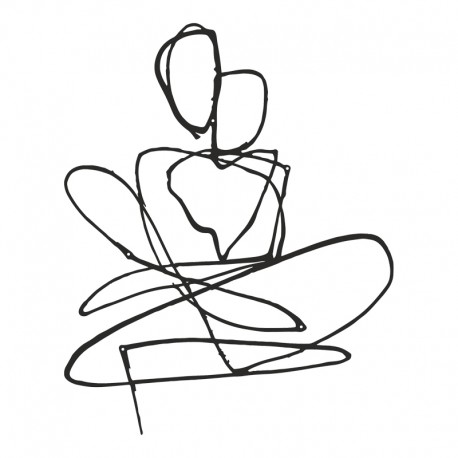 120-000643 Διακοσμητικό τοίχου Emensa pakooworld μαύρο μεταλλικό 40x1,5x50εκ