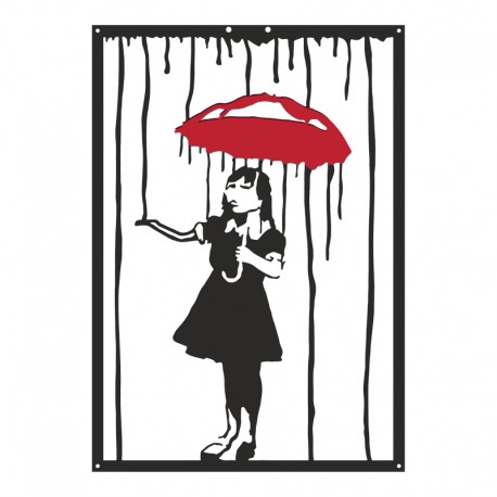 120-000642 Διακοσμητικό τοίχου Raino pakooworld μαύρο μεταλλικό 35x1,5x50εκ