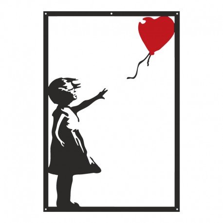 120-000641 Διακοσμητικό τοίχου Balezo pakooworld μαύρο μεταλλικό 35x1,5x50εκ