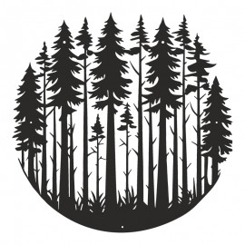 120-000640 Διακοσμητικό τοίχου Foren pakooworld μαύρο μεταλλικό Φ50x1,5εκ