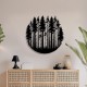 120-000640 Διακοσμητικό τοίχου Foren pakooworld μαύρο μεταλλικό Φ50x1,5εκ