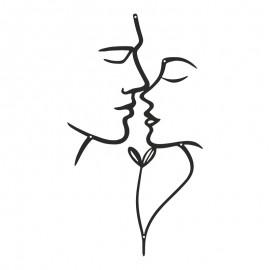 120-000635 Διακοσμητικό τοίχου Lovia pakooworld μαύρο μεταλλικό 28x1,5x50εκ