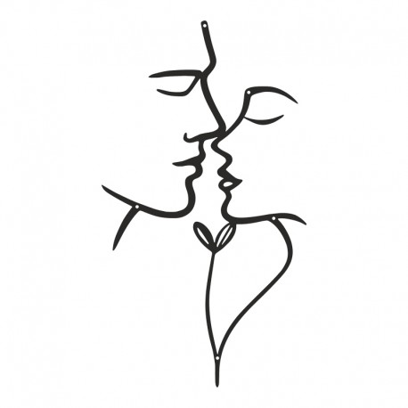 120-000635 Διακοσμητικό τοίχου Lovia pakooworld μαύρο μεταλλικό 28x1,5x50εκ