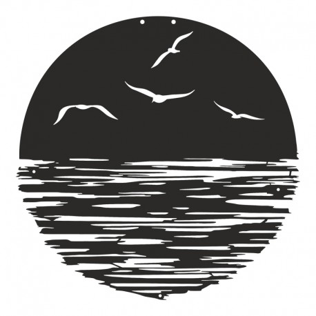 120-000633 Διακοσμητικό τοίχου Seline pakooworld μαύρο μεταλλικό Φ40x1,5εκ