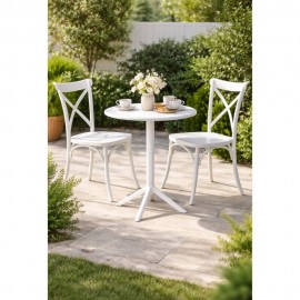 DOV/04/713/1  ΣΕΤ ΤΡΑΠΕΖΑΡΙΑΣ 3τμχ  ΛΕΥΚΗ