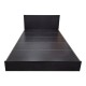 383-000102 Κρεβάτι Athos pakoworld σε wenge απόχρωση 160x200εκ