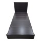 383-000092 Κρεβάτι Athos pakoworld σε wenge απόχρωση 90x190εκ