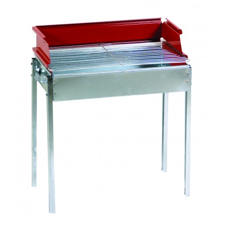 24094-L166128 Γαλβανιζέ Ψησταριά ,Συναρμολογούμενη Με Σχάρα Διώροφη , Διάσταση 75 x 40 x 67(h)cm