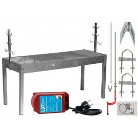 24108-L166131 Σετ Ψησταριά αρνιού συρταρωτή πλήρης με παρελκόμενα , 145(L) x 50(W) x 63(H)cm