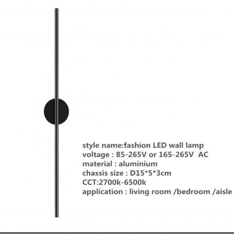 77-50482 SE LED 80 VIOLA BLACK WALL LAMP 12W 3CCT WITH MEMORY 2 YEARS WARRANTY Δ1