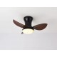 77-50628 SE LED F65 ADAM BLACK-BROWN FAN 60W SΜΑRT WITH CONTROL 65x65x20cm 3000k-6500k 85-265V 2 YEARS W