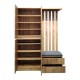 049-000114 Έπιπλο εισόδου Zomie pakoworld σε oak απόχρωση 131x41.5x180.4εκ