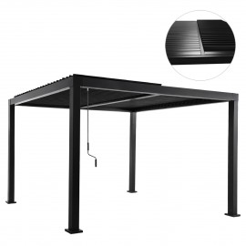 ΒΙΟΚΛΙΜΑΤΙΚΗ ΠΕΡΓΚΟΛΑ ΑΛΟΥΜΙΝΙΟΥ PREMIUM FRANIO HM6609.01 ΜΑΥΡΟ 300x300x240Υ