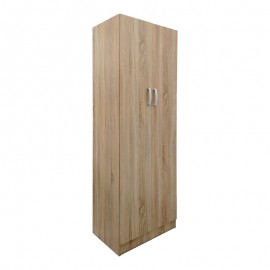 383-000053 Ντουλάπα δίφυλλη Athos pakoworld σε sonoma απόχρωση 60x42x180εκ