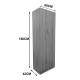 383-000053 Ντουλάπα δίφυλλη Athos pakoworld σε sonoma απόχρωση 60x42x180εκ