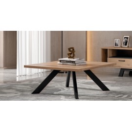 RL ΤΡΑΠΕΖΑΚΙ ΣΑΛΟΝΙΟΥ N23 Τετράγωνο Ξύλινο Φ90 Χ Υ42 ΧΒ90 CM