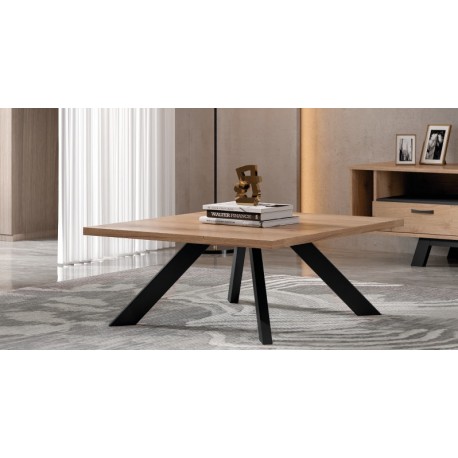 RL ΤΡΑΠΕΖΑΚΙ ΣΑΛΟΝΙΟΥ N23 Τετράγωνο Ξύλινο Φ90 Χ Υ42 ΧΒ90 CM