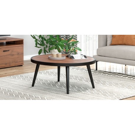 RL ΤΡΑΠΕΖΑΚΙ ΣΑΛΟΝΙΟΥ N28 Στρογγυλό Ξύλινο Φ90 Χ Υ42 CM