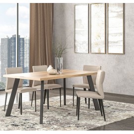 RL ΤΡΑΠΕΖΙ ΤΡΑΠΕΖΑΡΙΑΣ N5 ΜΕ ΜΑΥΡΑ ΜΕΤΑΛΛΙΚΑ ΠΟΔΙΑ 140X90X78 ΕΚ