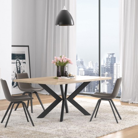 RL ΤΡΑΠΕΖΙ ΤΡΑΠΕΖΑΡΙΑΣ N9 ΜΕ ΜΑΥΡΑ ΜΕΤΑΛΛΙΚΑ ΠΟΔΙΑ 140Χ90Χ78  ΕΚ