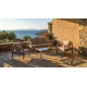 29519-223913 San Marino Καθιστικό Κήπου Με Αλουμίνιο Σκελετό Και Ξύλο Οξιάς Στα Μπράτσα ,Σέτ 4 Τεμαχίων