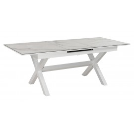 41025-23950 Επεκτεινόμενο Τραπέζι Αλουμινίου Με Αυτόματο Μηχανισμό Κε Κεραμικό Τζάμι 160/210 x 90 x 76(h)cm
